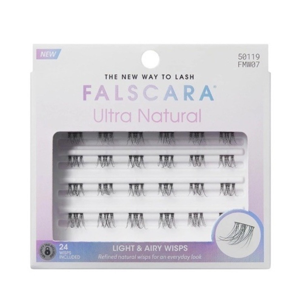 Kiss FALSCARA Ultra Natural False Eyelashes,‎ 1 count (Pack of 24),